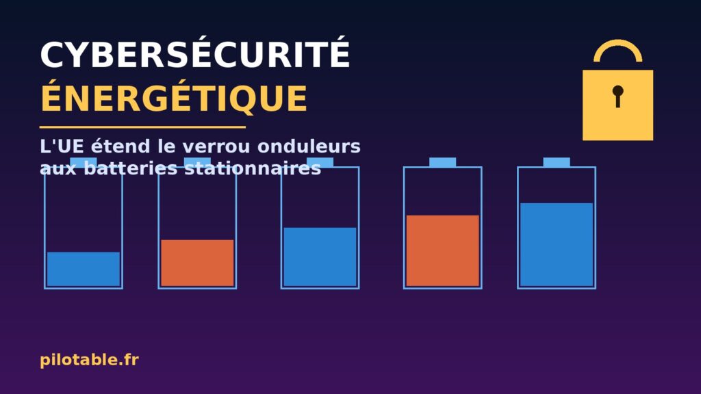 Cybersécurité des onduleurs et batteries stationnaires — réglementation UE 2026