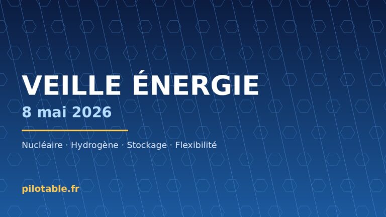 Veille énergie — 8 mai 2026