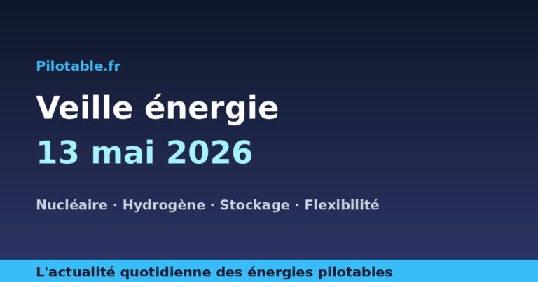 Veille énergie — 13 mai 2026