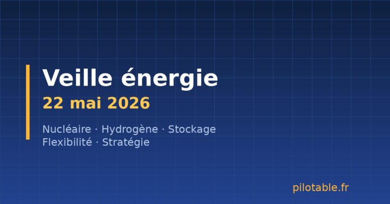 Veille énergie — 22 mai 2026