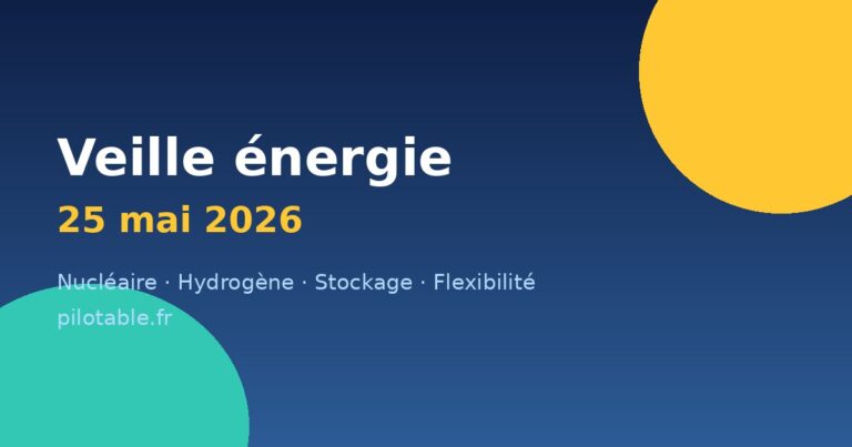Veille énergie — 25 mai 2026