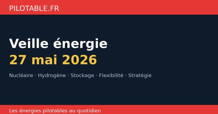 Veille énergie — 27 mai 2026