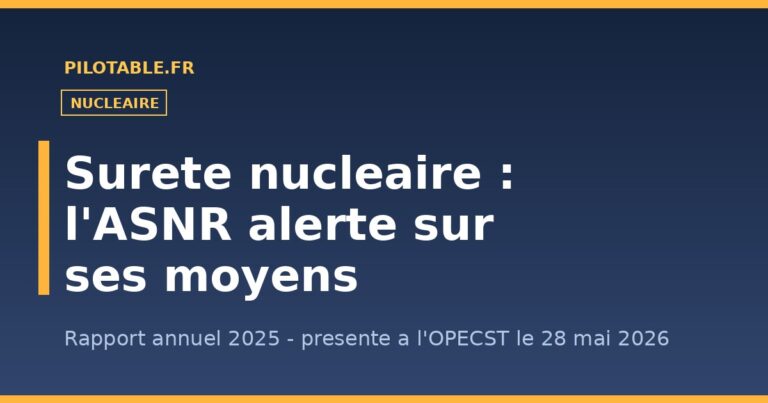 ASNR : alerte sur les moyens de la sûreté nucléaire 2025