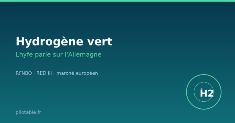 Hydrogène vert : pourquoi Lhyfe parie sur l&rsquo;Allemagne
