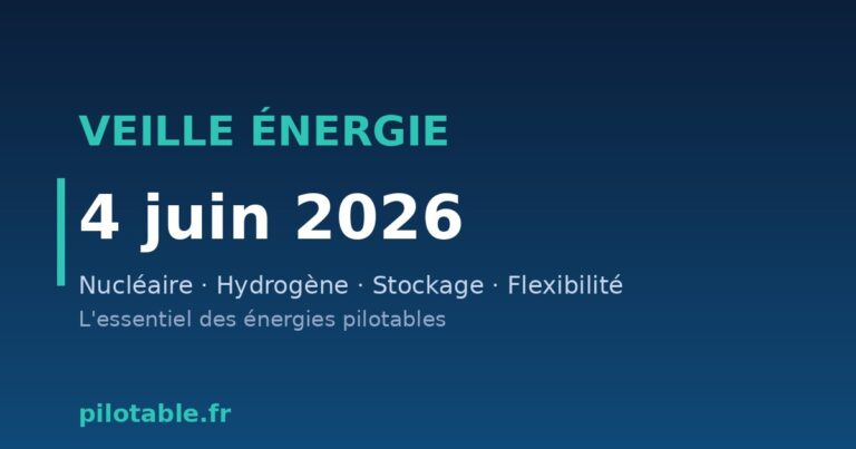 Veille énergie — 4 juin 2026