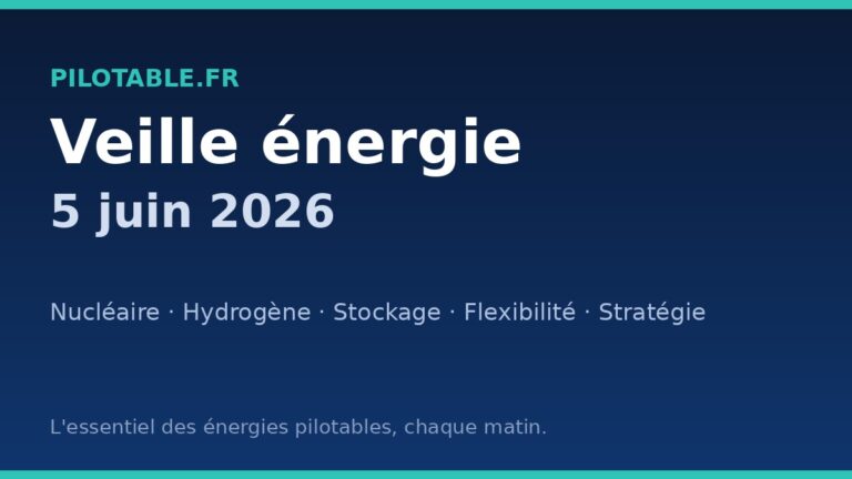 Veille énergie — 5 juin 2026