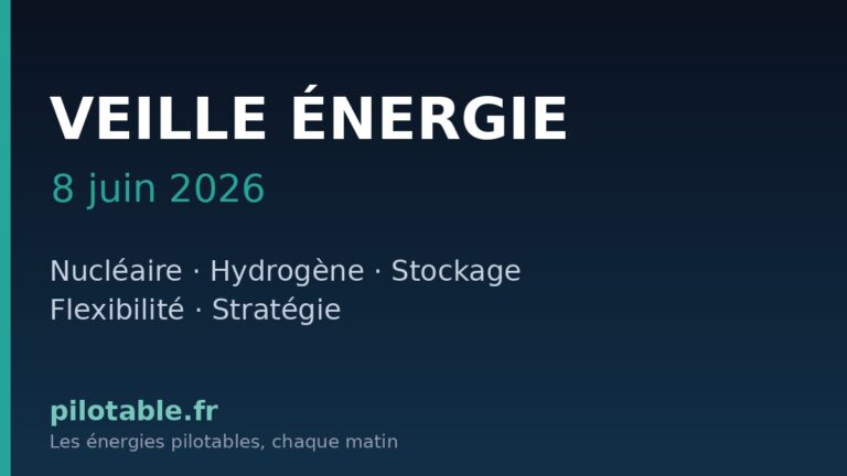 Veille énergie — 8 juin 2026