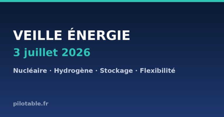 Veille énergie — 6 juillet 2026