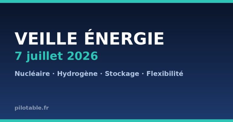 Veille énergie — 7 juillet 2026