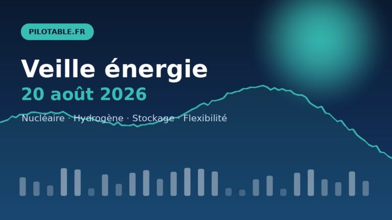 Veille énergie — 20 août 2026