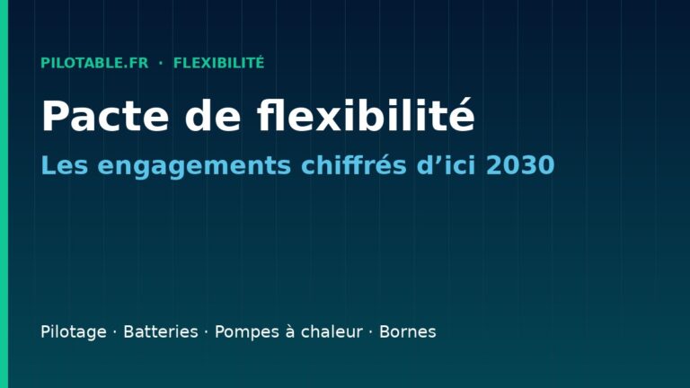 Pacte de flexibilité : les engagements chiffrés des opérateurs d’ici 2030